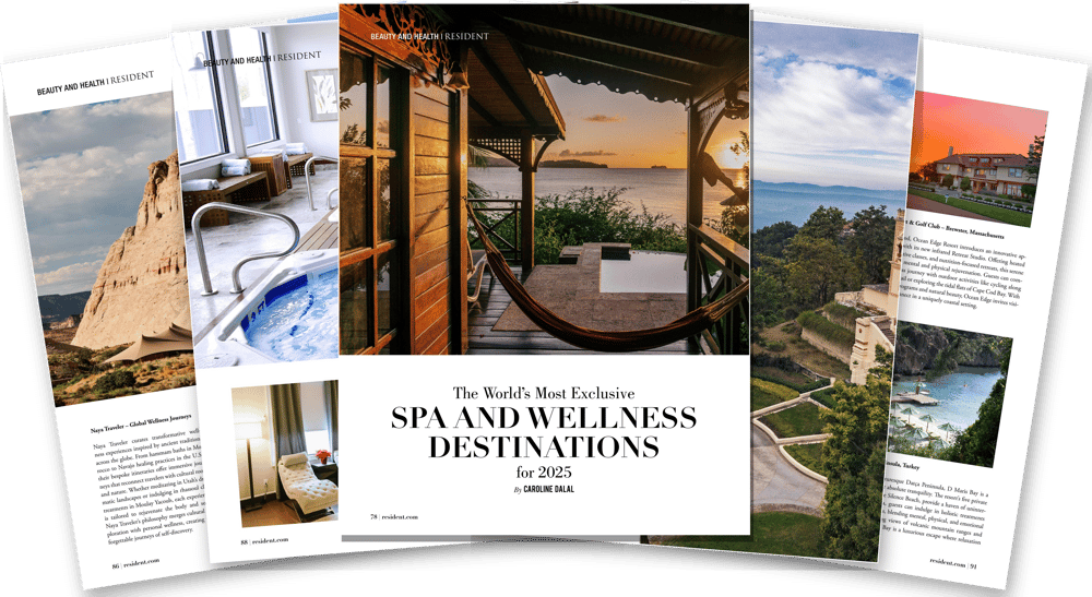 RESIDENT spa and wellness reporting in print